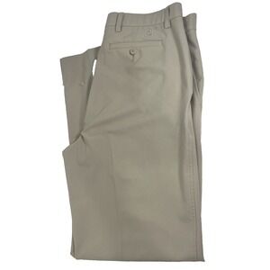 Footjoy Mens Khaki Pants Dress Slacks Size 36X32 Golf Office Flat Front Crease